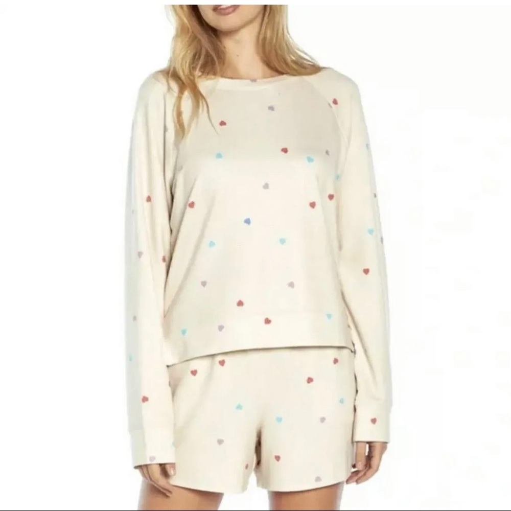 Wildfox sweatshirt and shorts lounge set xxl NWT